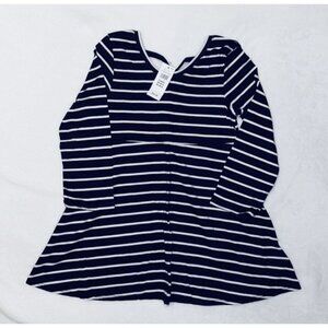 4(T) NWT Gap Cross Back Dress (Navy/White)
